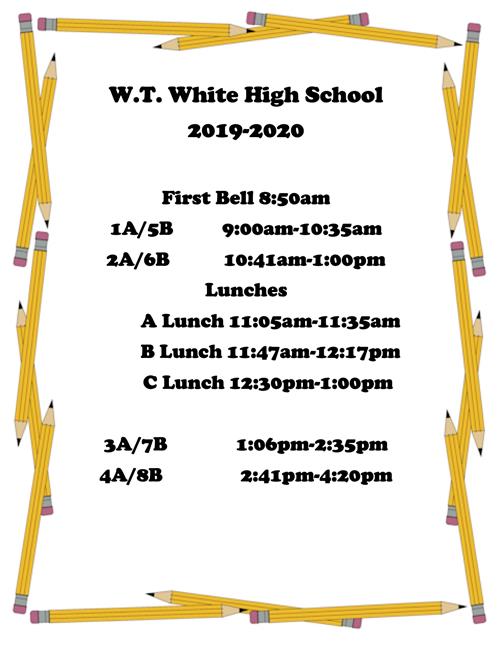 wtw bell schedule 